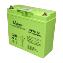 Upower - Bateria recarregável - Tecnología chumbo ácido AGM - Tensão 12 V - Capacidade 18.0 Ah - 167.5 x 181.5 x 77 / 5700 g - Para backup ou utilização directa