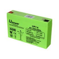 Upower - Bateria recarregável - Tecnología chumbo ácido AGM - Tensão 6 V - Capacidade 7.0 Ah - 100 x 151 x 34 / 1150 g - Para backup ou utilização directa
