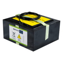 Bateria de zinco-ar - Tensão 6.0 V - Capacidade 6000 Wh - 125 x 240 x 221.6 mm / 11600 g - Para backup ou utilização directa