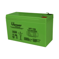 Upower - Bateria recarregável - Tecnología chumbo ácido AGM - Tensão 12 V - Capacidade 7.0 Ah - 93.5 x 151 x 65 mm / 2180 g - Para backup ou utilização directa