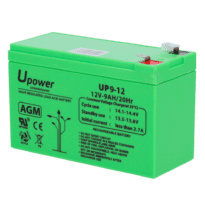 Upower - Bateria recarregável - Tecnología chumbo ácido AGM - Tensão 12 V - Capacidade 9.0 Ah - 95 x 151 x 65 mm / 2660 g - Para backup ou utilização directa