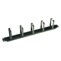 Organizador de cabos - Válido para racks de 19" - Altura 1U - Cor preto - Permite maior simplicidade na instalação de cablagem