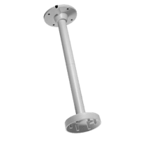 Suporte tecto - Altura 560 mm - Apto para uso no exterior - Cor branco - Fabricado em alumínio - Passador de cabos