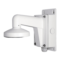Suporte de parede - Caixa de conexões - Apto para uso no exterior - Cor branco - Compatível com Hiwatch Hikvision - Passador de cabos
