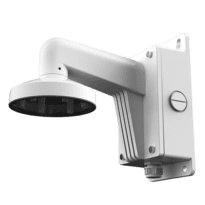 Suporte de parede - Caixa de conexões - Apto para dome - Apto para uso no exterior - Cor branco - Passador de cabos