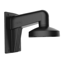 Suporte de parede - Caixa de conexões - Apto para uso no exterior - Cor preto - Passador de cabos