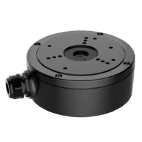 Caixa de conexões - Para câmaras dome ou bullet - Apto para uso exterior - Instalação em tecto ou parede - Cor preto - Passador de cabos