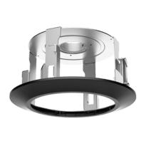 Suporte de câmara para montagem no tecto - Para câmaras dome - Uso no interior - Cor preto - Liga de alumínio e ABS
