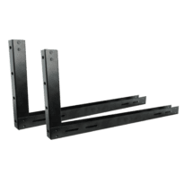 Suporte de parede - Para LOCKBOX-4U - 2 unidades - Fixação ajustável - Material metálico - Cor preto