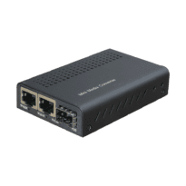 Conversor de mídia - 2x Ethernet RJ45 - 1x SFP - Gigabit - 10/100/1000 Base-TX - Tamanho reduzido