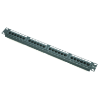 Patch panel de 24 portas UTP/RJ45 - Formato rack - Admite cabos até CAT6 - Tamanho 1U para facilitar a instalação - Dual IDC: 110 IDC e Krone IDC - Conexão rápida e simples