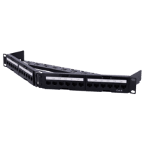 Patch panel angular de 24 puertos UTP - Admite cables hasta CAT6 - Formato enrackable 1U - Tamaño 1 U para facilitar la instalación - Barra para gestión de cables no desmontable