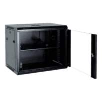 Armário rack para parede - Até 6U rack de 19" - Até 100 Kg de carga - Com ventilação e guarnições para cabos - Profundidade 600 mm