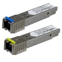 Par de módulos transceptores SFP - Tx 1550/1310 nm Rx 1310/1550 nm - Fibra monomodo - Conector SC Simplex - BiDi - Máximo 20 km - 1.25Gb/s - 1000Base-LX