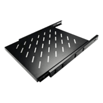 Bandeja para Rack - Deslizante - Tamanho máximo 280 mm x 450 mm - Fixações laterais - Grelha de ventilação