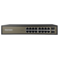Switch de mesa - 16 porta Gigabit RJ45 - 2 SFP Uplink Port 10/100/1000 Mbps - Velocidade 10/100/1000 Mbps - Plug & Play - Tecnologia de poupança de energia