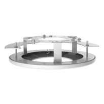 Suporte encastrável - Para câmaras dome - Instalação em tecto - Cor branco - Passador de cabos