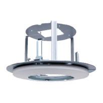 Suporte encastrável - Para câmaras dome - Instalação em tecto - Passador de cabos - Cor branco