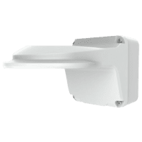 Suporte de parede - Para câmaras dome - Caixa de conexões - Apto para uso no exterior - Cor branco - Passador de cabos