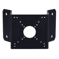 Suporte de esquina - Para câmaras bullet e dome - Apto para uso no exterior - Cor preto - Passador de cabos