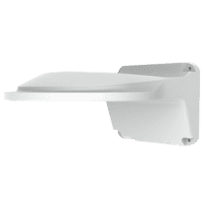 Suporte de parede - Para câmaras dome - Apto para uso no exterior - Cor branco - Passador de cabos