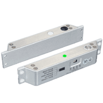 Fechadura de segurança electromecânica - Modo abertura Fail Safe (NC) - Força de retenção 1000 kg | Sensor de porta - Fechamento automático programável - Horário de abertura selecionável - Aço inoxidável SUS304