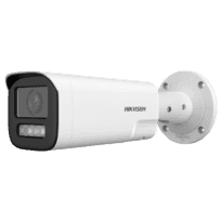 Cámara Bullet IP Hikvision VALUE - Resolución 6 Megapíxel (3200x1800) - Lente motorizada 2.8~12 mm - Luz híbrida 50 m | Alarma y flash disuasorio - Micrófono integrado | Alarmas | MicroSD - Detección de movimiento 2.0 | PoE | IP67