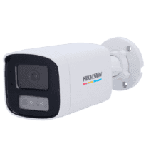 Câmara Bullet IP Hikvision gama Value - Resolução 6 MP (3200x1800) MP [%VAR%] - Lente 2.8 mm - Luz híbrida 50 m | ColorVu - Detecção de movimento 2.0 - PoE | IP67 | Microfone incorporado