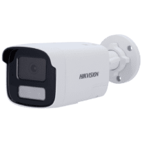 Câmara Bullet IP Hikvision gama Value - Resolução 8 MP (3840x2160) MP [%VAR%] - Lente 4 mm - Luz híbrida 50 m | Microfone e altifalante incorporados - Detecção de movimento 2.0 - PoE | IP67 | MicroSD | Sirene e flash de dissuasão
