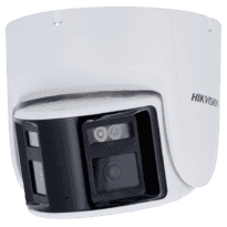 Hikvision - Câmara panorâmica IP Turret da gama PRO - Resolução 4 Megapixel | PoE | ColorVu - 2.8 mm | Microfone | Sirene e flash dissuasor - Luz branca 30 m | Detecção de movimento 2.0 - AcuSense | Reconhecimento Facial | IP67