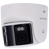 Hikvision - Cámara Panorámica Domo IP gama PRO - Resolución 6 Megapíxel (3632x1632) - Lente 2.8 mm | ColorVu | Micrófono y altavoz - Luz blanca 30 m | Sirena y flash disuasorio - Detección de movimiento 2.0 | AcuSense