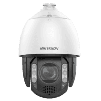 Hikvision Cámara motorizada IP gama PRO - 4 MP | Lente 6.7 ~ 80.4 mm | Zoom 12X - IR 200 m | Luz híbrida | Luz blanca 150 m - Hi-PoE | Alarmas | Audio | Altavoz  - IP66 | IK10 | microSD 256 GB - AcuSense | Face Capture | ColorVu