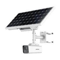 Câmara IP Solar Bullet 4G - Resolução 4 Mpx (2560x1440) - Lente 4 mm | ColorVu: imagem a cores 24 horas - Inclui painel fotovoltaico para uso autónomo - 2 baterias de lítio 8.4 Ah - Impermeável IP67
