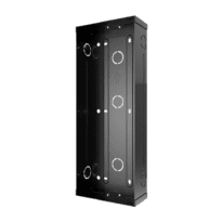 Suporte para videoporteiro - Específico para Akuvox AK-R27(8)A - Medidas: 270 (Al) x 122 (Lg) x 61 (Fd) mm - Fabricado em aço galvanizado - Montagem encastrada - Fácil instalação