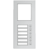 Módulo de extensão - 6 botões e painel de informações - Compatível com AK-R20B-xB e AK-R20K - Conexão RS485 - Apenas montagem encastrada com suporte adicional - Ligação e manutenção na nuvem