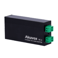 Conversor de IP para 2 fios - 1 grupo de 2 cadeias de caracteres - 1 Grupo TCP/IP com RJ45 | Saída PoE - Alimentação de dispositivos IP e 2 fios - Adequado para quadros e monitores - Fonte de alimentação 48 VDC ou AK-NS-2