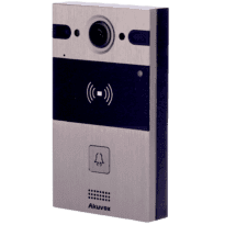 Videoporteiro IP em superficie - Câmara 4 Grande angular Mpx | Áudio bidirecional - Abertura com cartão EM/MF e NFC 2 relés - PoE, padrão SIP - Manutenção Cloud - Ligação de monitor e placas via Cloud