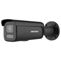 Hikvision Câmara Bullet IP gama PRO - Resolução 6 MP | Lente motorizada 2.8~12 mm - Alarmes | Áudio | MicroSD - Alcance da luz híbrida 60 m | PoE + - Deteção de movimento 2.0 | WDR 130 dB - AcuSense | Face Detection