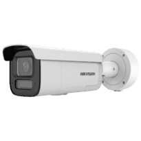 Hikvision câmara Bullet IP gama PRO - Resolução 8 Megapixel (3840x2160) - Lente 2.8~12 mm - Sirene e flash de luz de dissuasão vermelha e azul - IV 60 m | MD 2.0 | PoE+ | MicroSD | IP67, IK10 - AcuSense | Face Capture | Alarmes | Áudio