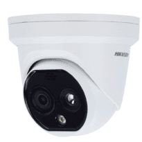 Câmara Térmica IP Dupla Hikvision Gama PRO - Sensor térmico 160x120 VOx | Lente 1.8 mm - Sensor óptico 1/2.7 4 Mpx | Lente 2 mm - Sensibilidade térmica  40mK - Áudio | Alarmes | MicroSD | IP67 - Taxa de medição do tempo -20~150ºC / ± 8ºC
