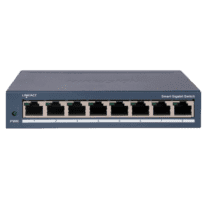 Hikvision Gigabit Switch Gerível - 8 RJ45 10/100/1000 Mbps  - VLAN/Port Isolation/Loop Detection/LLDP - Link Aggregation/PoE Watchdog/SNMP