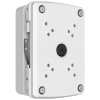 Caixa de conexões - Para câmaras bullet ou domos - Apto para uso exterior - Instalação em tecto ou parede - Cor branco - Passador de cabos