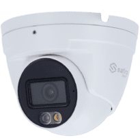 Safire Smart cámara Turret IP gama E1 con AI-ISP - Sensor 1/2.9" gran apertura F1.0 Night Color X - Resolución 4 Megapíxel (2688x1520) | MicroSD - Lente 2.8 mm | Micrófono integrado | LED 30m - AI: Clasificación de humano y vehículo | Conteo - Impermeabilidad IP67 | PoE (IEEE802.3af)