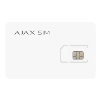 Cartão SIM Ajax - GlobalSIM Multi-operador - 2G/3G/4G (LTE) - Taxa fixa de dados - Compatível apenas com painéis Ajax Hub - Seleção automática da rede mais potente