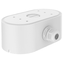 Caixa de conexões - Adequado para câmaras de lente dupla - Liga de alumínio - Cor branco - Passador de cabos