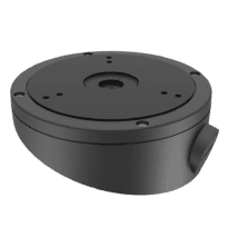 Caixa de conexões - Para câmaras dome - Apto para uso exterior - Instalação em teto inclinado - Passador de cabos - Cor preto