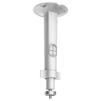 Suporte tecto - Altura 198 mm - Apto para uso no exterior - Liga de alumínio - Passador de cabos - Cor branco