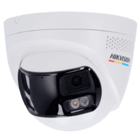 Câmara Turret IP Panorâmica Hikvision VALUE - R3solución 6 MP (3632x1632) - Luz híbrida 30 m | ColorVu    - Microfone incorporado | MD 2.0 - Sirene e flash branco dissuasor - MicroSD | Lente 2.8 mm | PoE | IP67