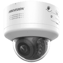 Hikvision câmara Dome IP gama PRO 8 MPx - Lente varifocal 2.8~12 mm | PTRZ motorizada - Sirene e luz dissuasiva | Microfone dual array - PoE+ | Áudio | Alarmes | ColorVu | MicroSD - Luz híbrida 40m | Deteção de movimento 2.0 - AcuSense | Reconhecimento Facial | IP67, IK10