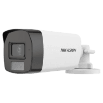 Câmara bullet Hikvision 4en1 Gama VALUE - Resolução 3K (2960x1665) - Lente 2.8 mm - Dual light: LEDs IR 40 m, luz branca 40 m - Áudio sobre cabo coaxial | Microfone embutido - Impermeável IP67